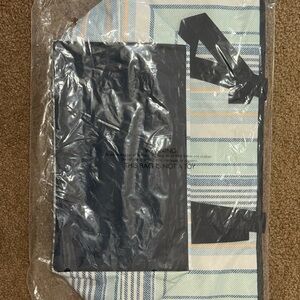 Thirty-One Blue and Black Striped Garment Bag